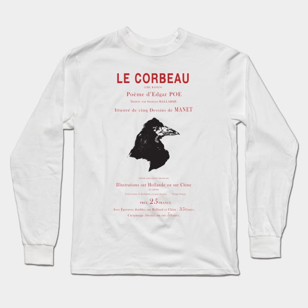 Le Corbeau Long Sleeve T-Shirt by Aoristic